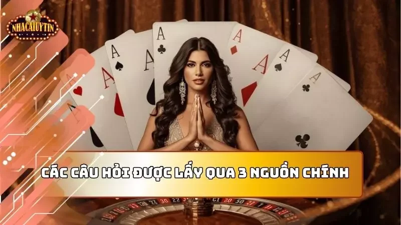 Các câu hỏi này được lấy qua 3 nguồn chính